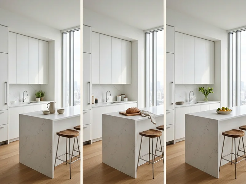 Standardized condo kitchen installed during a Yorkville two-tower rollout