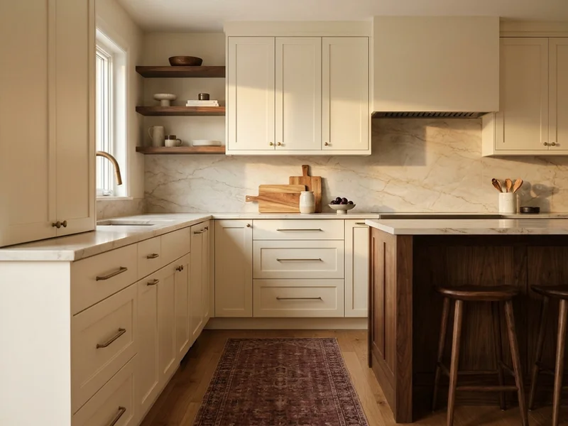 Refaced family kitchen with painted doors in Scarborough Village