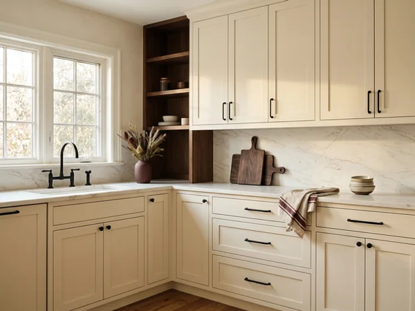 After: painted Shaker kitchen in Scarborough Village