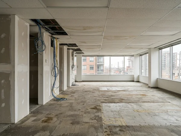 Before: empty office floor near Yonge and Eglinton