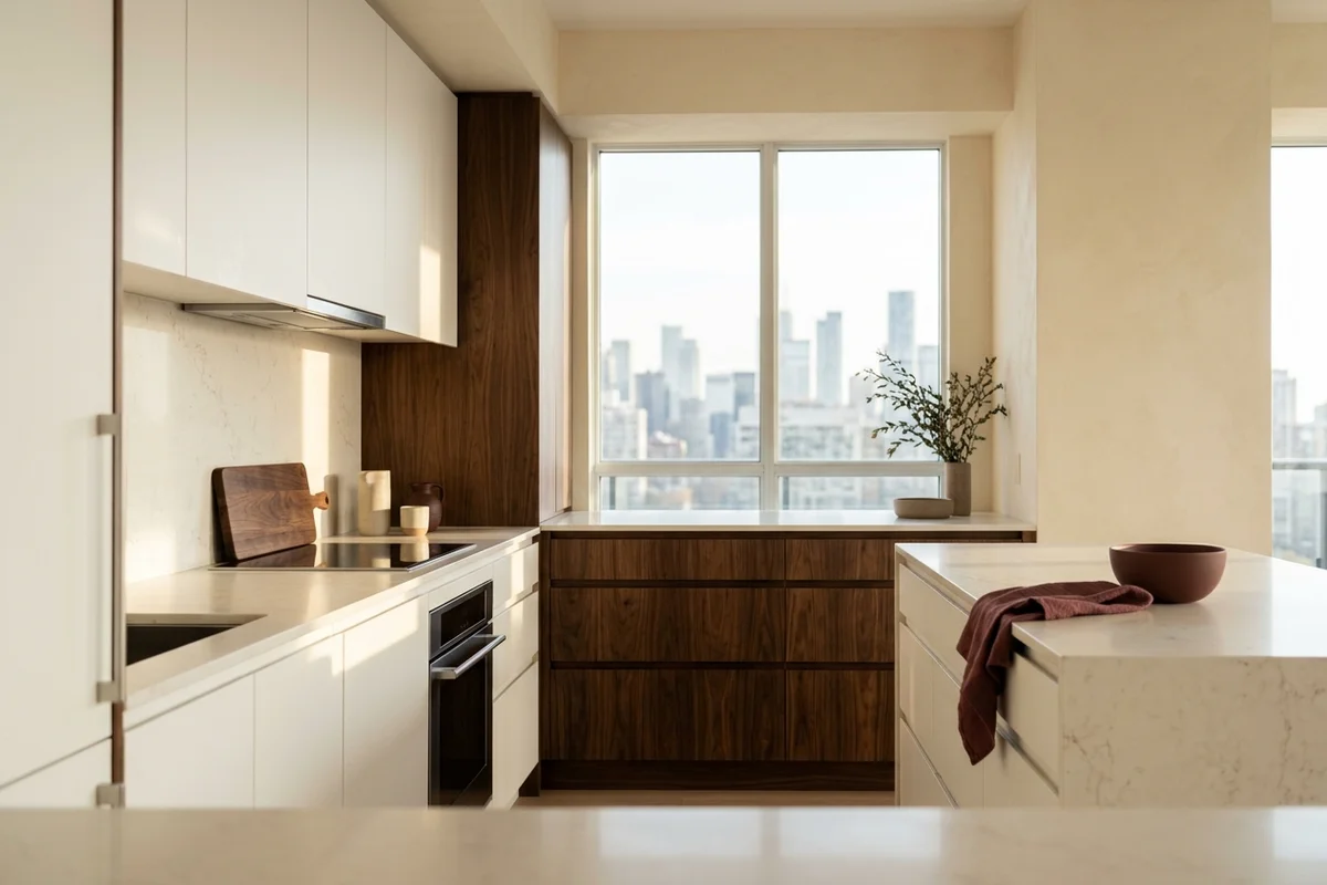 Standardized condo kitchen installed during a Toronto bulk-unit rollout