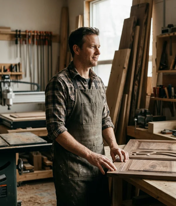 Vincent Costa, founder and shop director, in the Toronto Elite cabinet shop